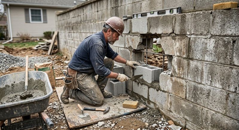 Cinder Block Wall Repair in Altamonte Springs, FL
