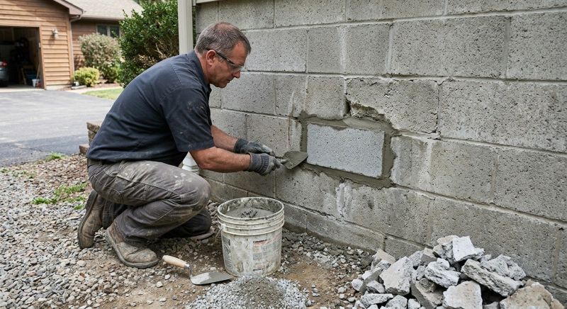 Cinder Block Wall Repair in Oviedo, FL