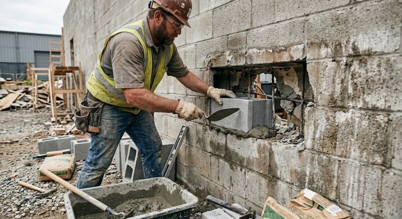 Cinder Block Wall Repair in Winter Park, FL