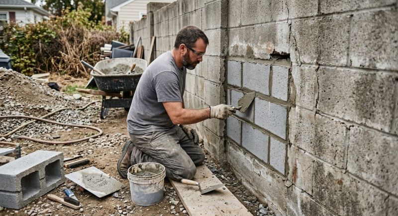 Cinder Block Wall Repair in Winter Springs, FL